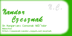 nandor czesznak business card